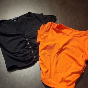 Black and Orange Women's Tops